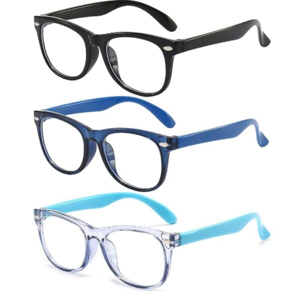3 Pack Kids Computer Blue Light Blocking Glasses for Girls & Boys - Picture 3 of 5